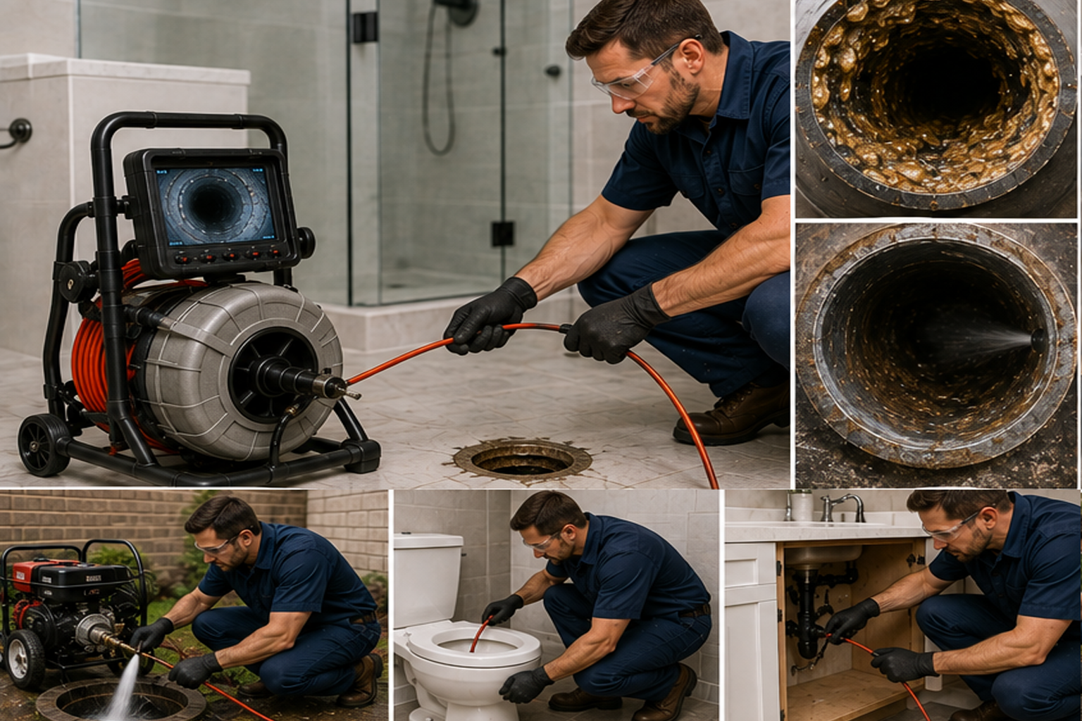Advanced plumbing inspection technician