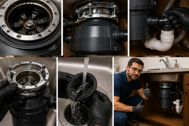 leaking garbage disposal repair