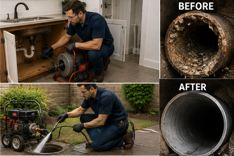 Professional drain cleaning 