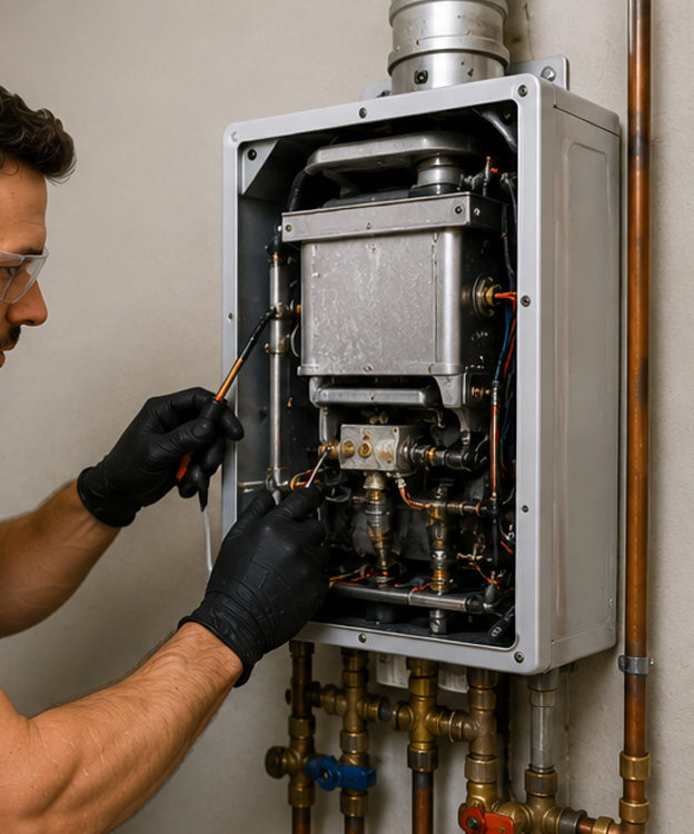 spring tx tankless صater heater banner
